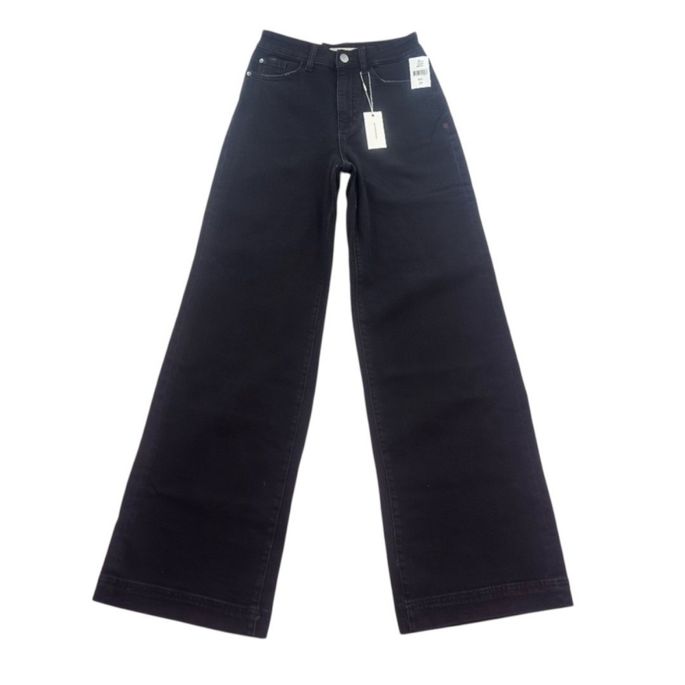 Warp + Weft NCE Nice Cote Wide Leg Black Jeans Size 24 NWT - Picture 16 of 16